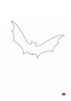 Coloriages Halloween - Chauve Souris