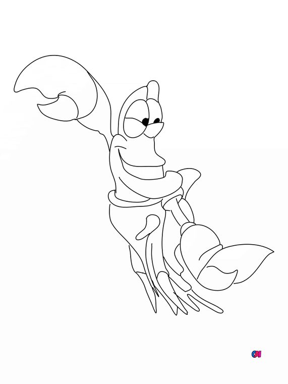 Coloriage La Petite Sirene A Imprimer Sebastien