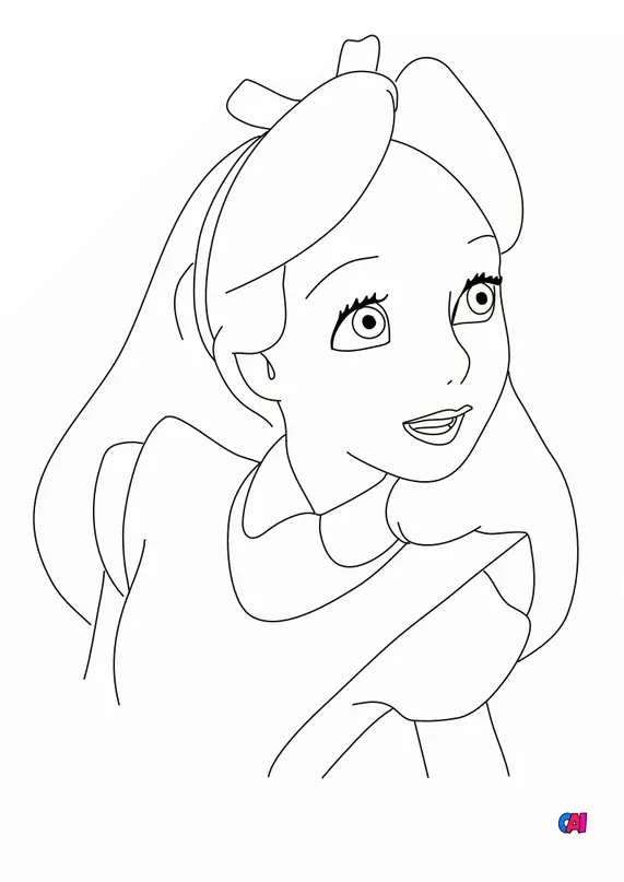 Coloriage Alice Au Pays Des Merveilles A Imprimer Alice