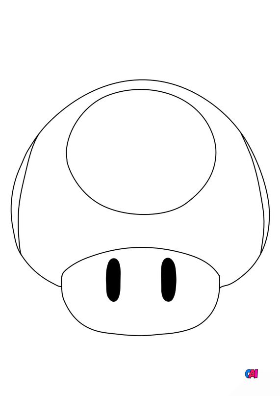 Coloriage Mario A Imprimer Champignon