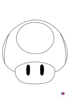 Coloriage Mario A Imprimer Champignon