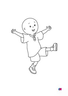 Coloriage Caillou - Caillou danse