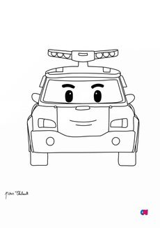 Coloriage Robocar - Poli