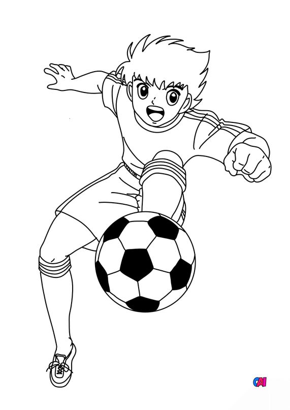 Coloriage Football à imprimer  Olive et tom