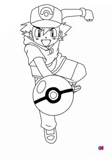 Coloriage Pokémon - Sacha