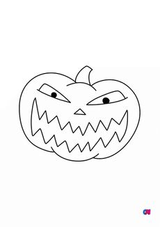 Coloriages Halloween - Citrouille 6