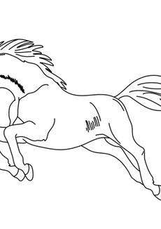 Coloriage Licornes - Licorne au galop