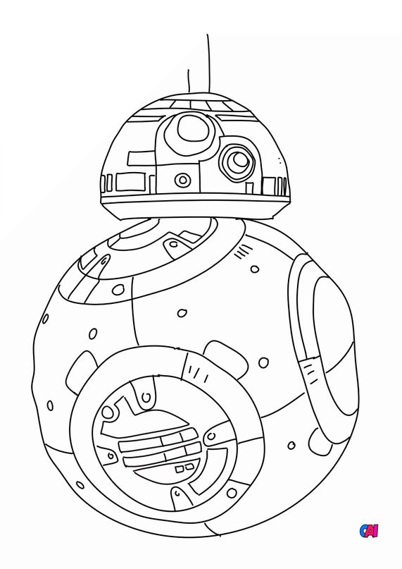 Coloriages Star Wars à imprimer  BB8