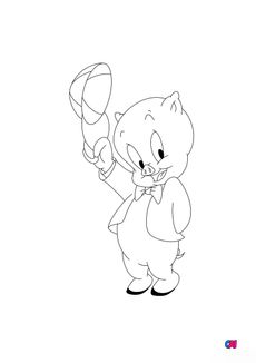 Coloriage Looney Tunes - Porky