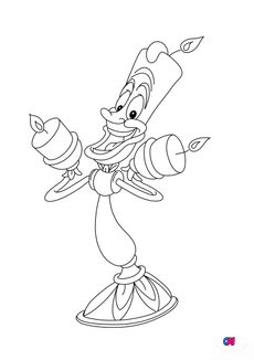 Coloriage La Belle et la Bête