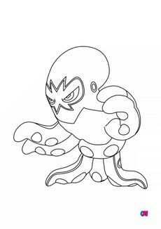 Coloriage Pokémon - 853 - Krakos