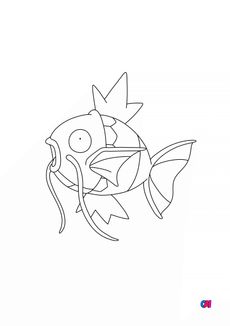 Coloriage Pokémon - 129 - Magicarpe