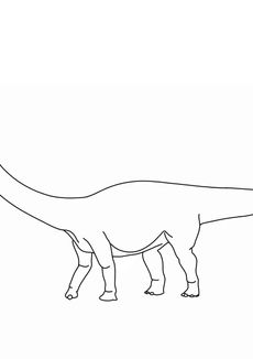 Coloriage de dinosaures - Diplodocus
