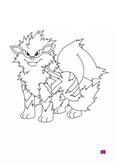 Coloriage Pokémon - 59 - Arcanin