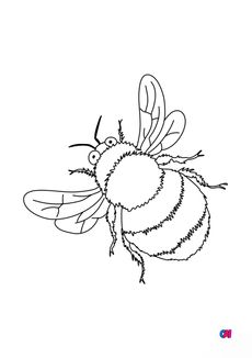 Coloriages d'animaux - Une abeille
