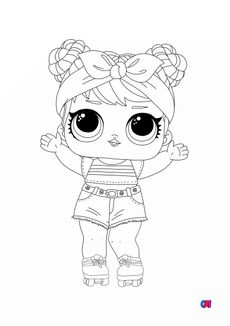 Coloriage Poupée LOL kawaii. (Dessin Poupée LOL)