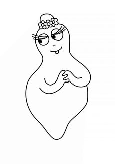 Coloriage Barbapapa - Barbamama