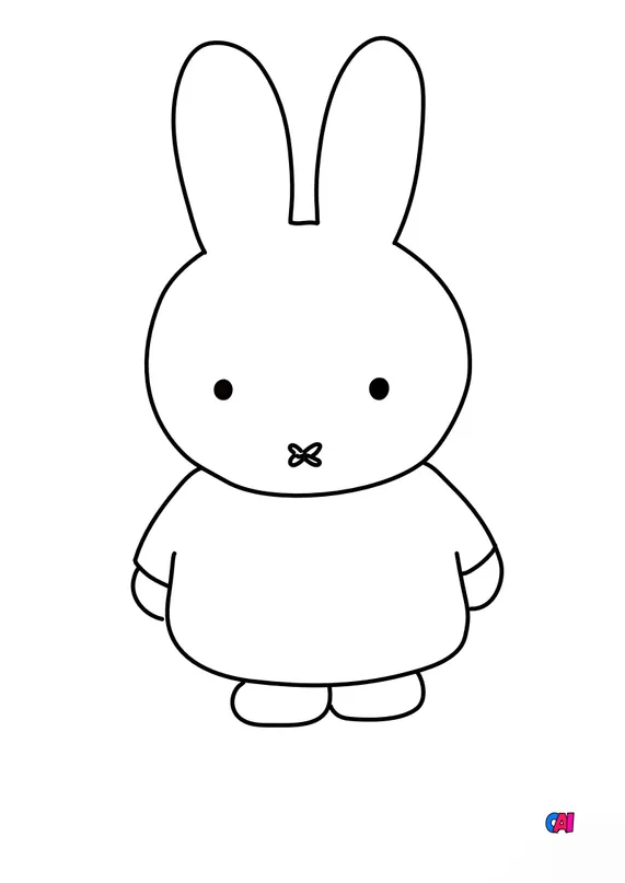 Coloriage Miffy à imprimer - Miffy