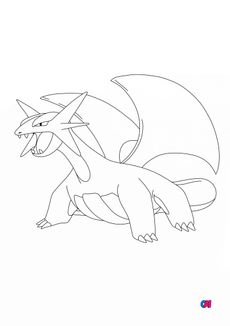 Coloriage Pokémon - 373 - Drattak