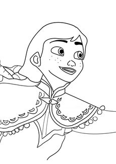 Coloriage la reine des neiges - Anna et Olaf