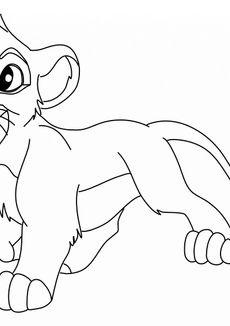 Coloriage Roi Lion - simba
