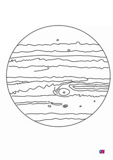 Coloriage d'Astronomie - Jupiter