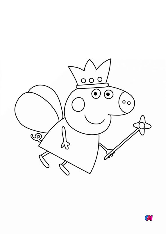 Coloriage Peppa Pig à imprimer  Princesse Peppa