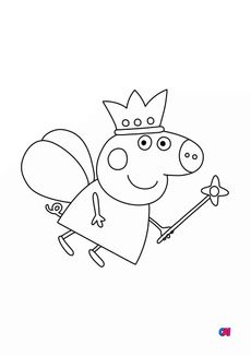 Coloriage Peppa Pig - Princesse Peppa