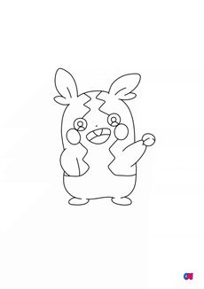 Coloriage Pokémon - 877 - Morpeko