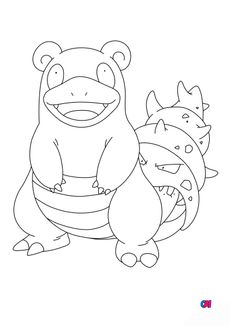 Coloriage Pokémon - 80 - Flagadoss
