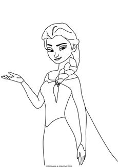 Coloriage la reine des neiges - Elsa