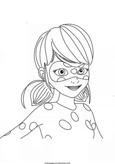 Coloriage Miraculous Ladybug - Ladybug sourire