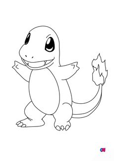 Coloriage Pokémon - salameche