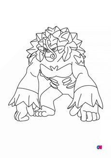 Coloriage Pokémon - 812 - Gorythmic