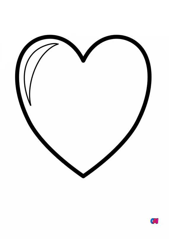 Mes premiers coloriages à imprimer  Un coeur