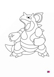 Coloriage Pokémon - 031-Nidoqueen