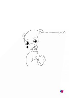 Coloriage Petit Ours Brun - Petit ours brun 2