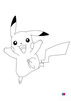 Coloriage Pokémon - 25 - Pikachu