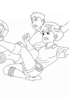 Coloriage Football - L'école des champions tacle